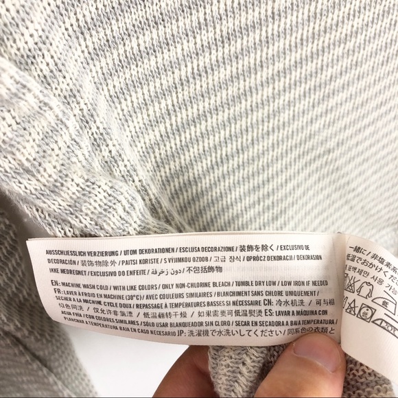 Hollister Striped Long Sleeve Knit Crop Top - Picture 13 of 13